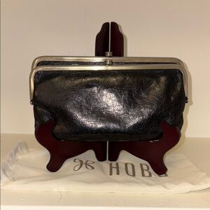 HOBO Black Leather Lauren Clutch/Wallet